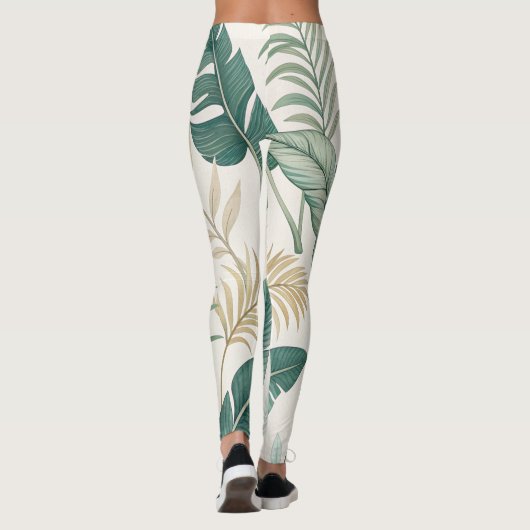 Tropical Botanical Seamless Pattern for Leggings (Rückseite)