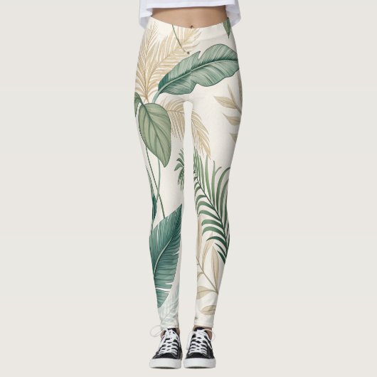 Tropical Botanical Seamless Pattern for Leggings (Vorderseite)