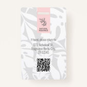 Tropical Botanicals Grey Beauty Foto & Logos Perso Ausweis (Rückseite)