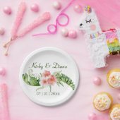 Tropical Bouquet Wedding Pappteller (Party)