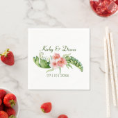 Tropical Bouquet Wedding Serviette (Beispiel)