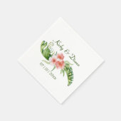 Tropical Bouquet Wedding Serviette (Ecke)