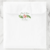 Tropical Bouquet Wedding Siegel Runder Aufkleber (Tasche)