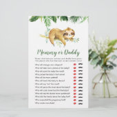 Tropical Boy Sloth Baby Shower Mommy oder Daddy (Stehend Vorderseite)