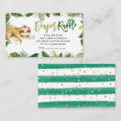 Tropical Boy Sloth Babydusche Windelwanne Begleitkarte (Vorne/Hinten)