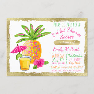 Tropical Brautparty Soiree Einladung