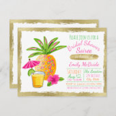 Tropical Brautparty Soiree Einladung (Vorne/Hinten)
