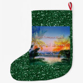 Tropical Breeze Goa Beach Großer Weihnachtsstrumpf (Rückseite)