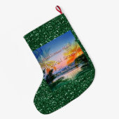 Tropical Breeze Goa Beach Großer Weihnachtsstrumpf (Rückseite (Hängend))