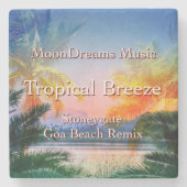 Tropical Breeze Goa Beach Steinuntersetzer (Vorderseite)