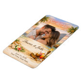 Tropical Breeze Photo Save The Date Wedding Magnet (Linke Seite)