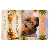 Tropical Breeze Photo Save The Date Wedding Magnet (Horizontal)