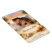 Tropical Breeze Photo Save The Date Wedding Magnet (Rechte Seite)