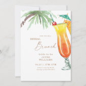 Tropical Bridal Brunch farbenfroh Einladung (Vorderseite)