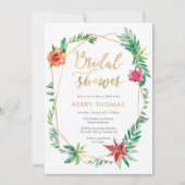 Tropical Bridal Dusche Einladung (Vorderseite)