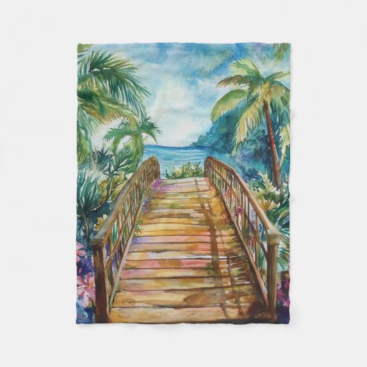 Tropical Bridge Fleecedecke (Vorderseite)