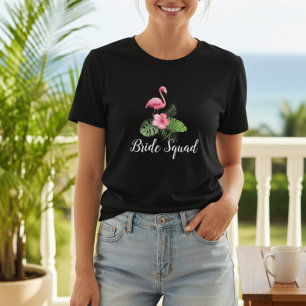 Tropical Bridge Squad Bridesmaid Party T-Shirt
