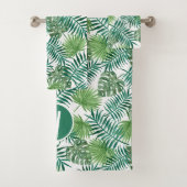Tropical Bright Green Palm Blätter Mustertücher Badhandtuch Set (Insitu)