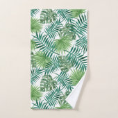 Tropical Bright Green Palm Blätter Mustertücher Badhandtuch Set (Handtuch)