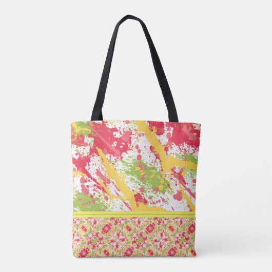 Tropical Bright Paint Spritzer Totbeutel Tasche (Rückseite)