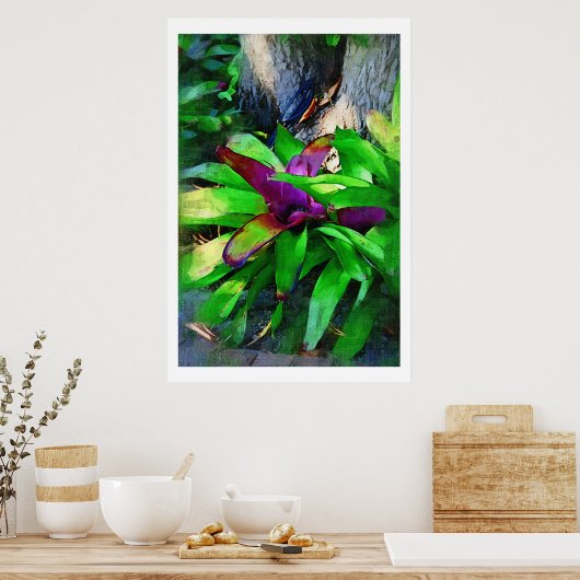 Tropical Bromeliad Poster (Küche)