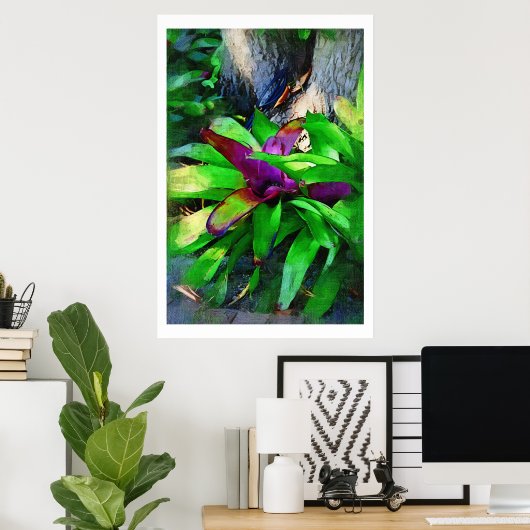 Tropical Bromeliad Poster (Heimbüro)