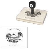 Tropical Bungalow Coastal Branding Rubber Stamp Gummistempel (Stempel)