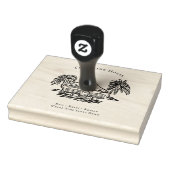 Tropical Bungalow Coastal Branding Rubber Stamp Gummistempel (Stempel)