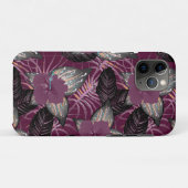 Tropical Burgundy Hibiskus Floral Case-Mate iPhone Hülle (Rückseite (Horizontal))
