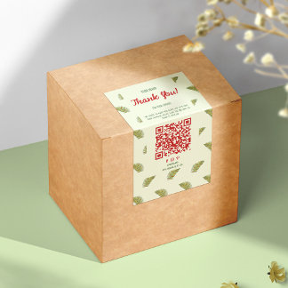 Tropical Business Danke Box Siegel Label QR-Code