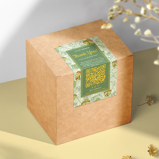 Tropical Business Danke Box Siegel Label QR-Code