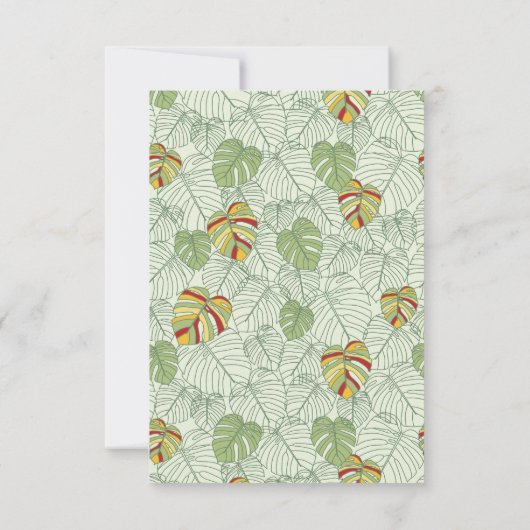 Tropical Business Danke, dass Sie eine Karte mit Q (Rückseite)