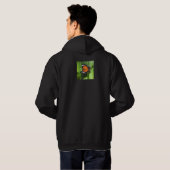 Tropical Butterfly Hooded Sweatshirt (Schwarz voll)