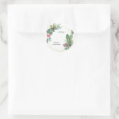 Tropical Cactus Individuelle Name Vielen Dank Runder Aufkleber (Tasche)