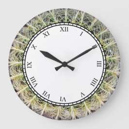 Tropical Cactus Pflanze Roman Digits Große Wanduhr