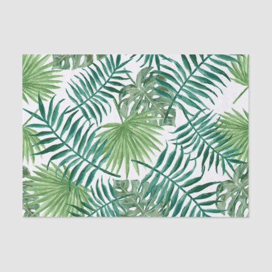 Tropical California gibt Summer Palm Leaf Muster Seidenpapier (Vorderseite)