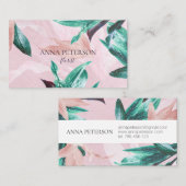 Tropical Calla Lilly Floral Pink Elegant Visitenkarte (Vorne/Hinten)