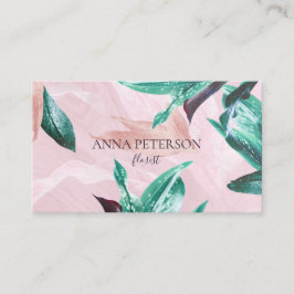 Tropical Calla Lilly Floral Pink Elegant Visitenkarte