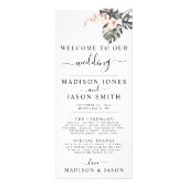 Tropical Calla Lily Minimalistisch Wedding Program Werbekarte (Vorne)