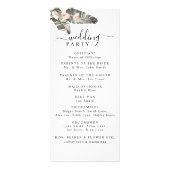 Tropical Calla Lily Minimalistisch Wedding Program Werbekarte (Hinten)