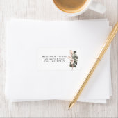 Tropical Calla Lily Minimalistische Hochzeitadress Adressaufkleber (Insitu)