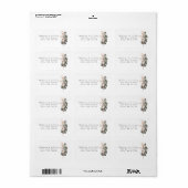 Tropical Calla Lily Minimalistische Hochzeitadress Adressaufkleber (Vorne)