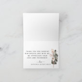 Tropical Calla Lily Wedding Danke Karte (Innenseite)