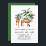 Tropical Camels Palm Trees Wüste Polterabend Einladung<br><div class="desc">Mit diesem tropischen Polterabend laden Familie und Freunde zu Ihrer Veranstaltung ein. Es zeigt Aquarellbilder von Kamelen und Palmen. Dieses Dessert lädt zum Polterabend ein. Personalisieren Sie diese durch Hinzufügen von Namen,  Datum,  Uhrzeit,  Veranstaltungsort und anderen Veranstaltungsdetails.</div>