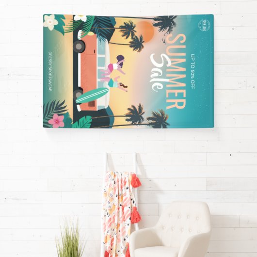 Tropical Camping Summer Sale Business Ads Banner (InSitu)