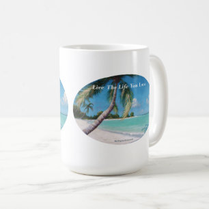 Tropical Caribbean Beach - Leben Sie die Liebe Kaffeetasse