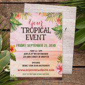 Tropical Caribbean Beach Party Event Flyer