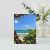Tropical Caribbean Beach Postkarte (Stehend Vorderseite)