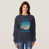 Tropical Caribbean Beach Sweatshirt (Vorne ganz)
