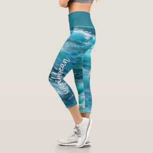Tropical Caribbean Cruise Turquoise Water Foto  Capri Leggings